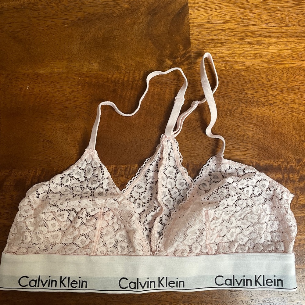 Calvin Klein Triangle Bralette, blush pink